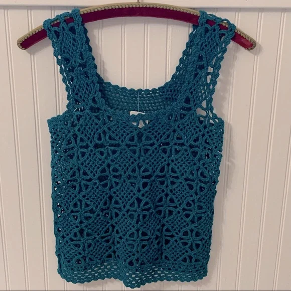 Vintage Crocheted Boho Vest or Tank Top - Picture 3 of 7